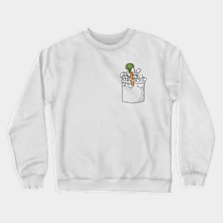 Cute Pocket Rabbits Crewneck Sweatshirt